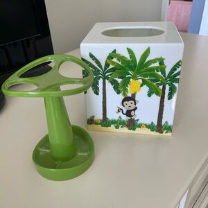 Cute tissue and toothbrush holder